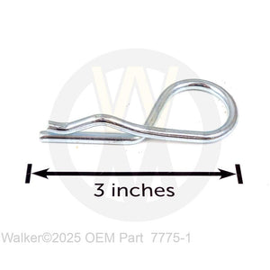 Walker Part # 7775-1 : HITCH PIN/LH SILVER (#6)