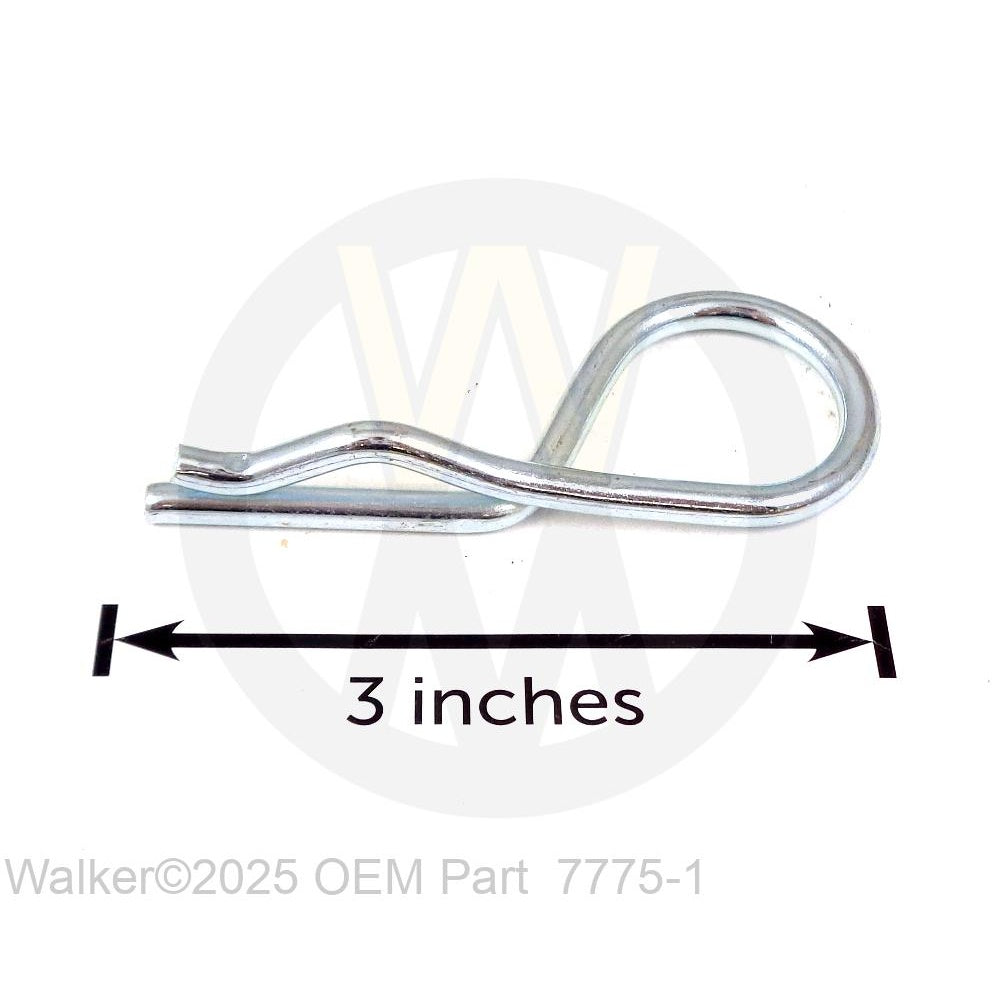 Walker Part # 7775-1 : HITCH PIN/LH SILVER (#6)