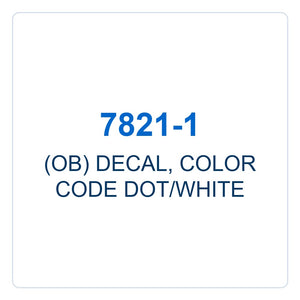 Walker Part # 7821-1 : (OB) DECAL, COLOR CODE DOT/WHITE