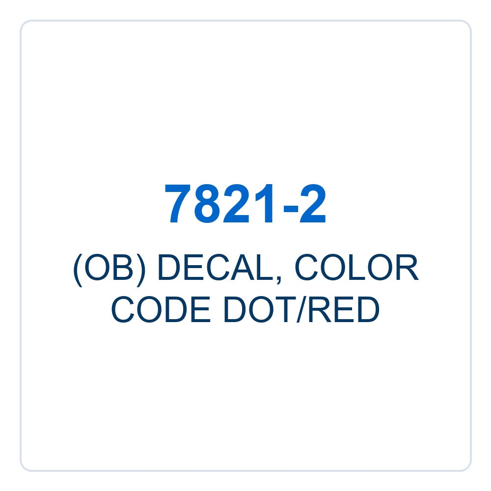 Walker Part # 7821-2 : (OB) DECAL, COLOR CODE DOT/RED