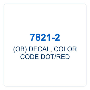 Walker Part # 7821-2 : (OB) DECAL, COLOR CODE DOT/RED