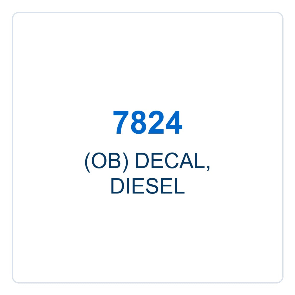 Walker Part # 7824 : (OB) DECAL, DIESEL