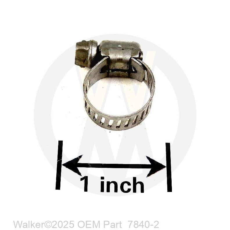 Walker Part # 7840-2 : HOSE CLAMP  (1/4 to 5/8)