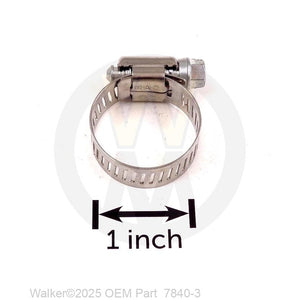 Walker Part # 7840-3 : HOSE CLAMP (1/2 to 1-1/4)