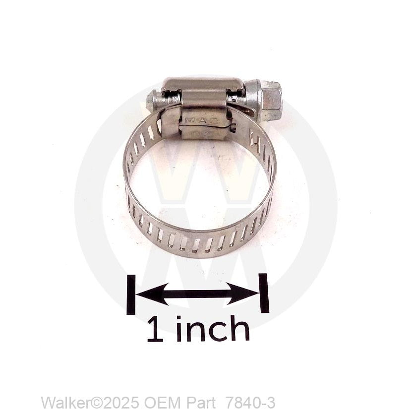 Walker Part # 7840-3 : HOSE CLAMP (1/2 to 1-1/4)
