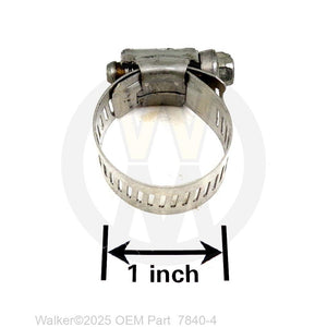 Walker Part # 7840-4 : HOSE CLAMP (3/4 to 1-1/2)