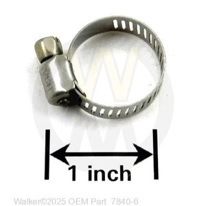 Walker Part # 7840-6 : Hose Clamp (5/16 to 7/8)