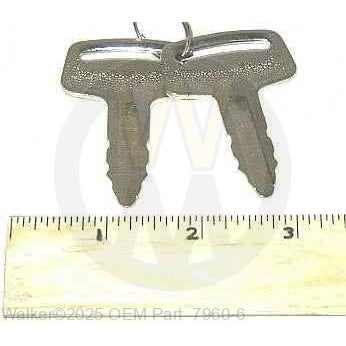 Walker Part # 7960-6 : IGNITION KEY (1 SET)
