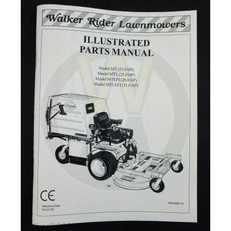 Walker Part # 8000-15 : PARTS MANUAL, T/09