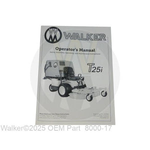 Walker Part # 8000-17 : Operator's Manual, MT25i
