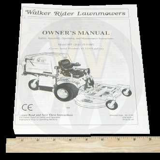 Walker Part # 8000-1 : OWNER'S MANUAL/99