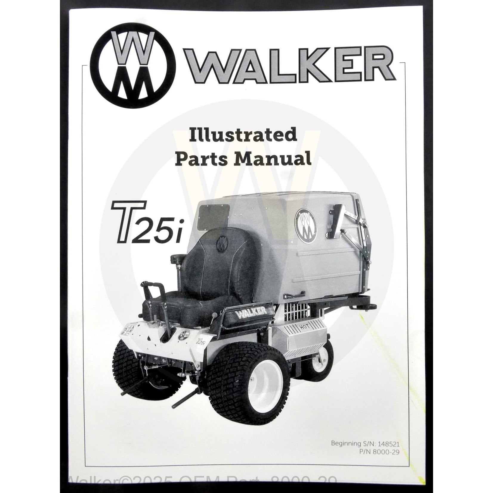 Walker Part # 8000-29 : Parts Manual, MT25i
