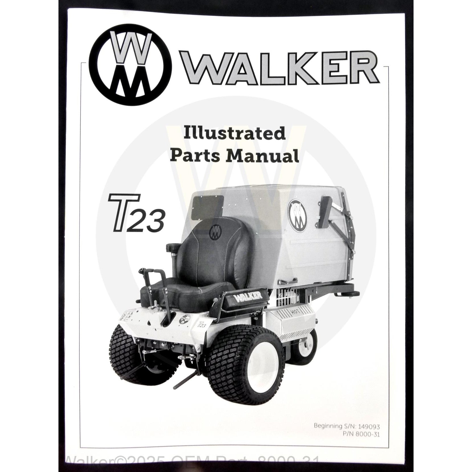 Walker Part # 8000-31 : MT23 Parts Manual