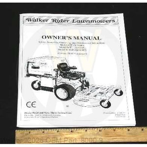Walker Part # 8000-9 : OWNER'S MANUAL/T