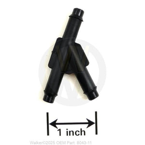 Walker Part # 8043-11 : 1/4 Barb Fitting 'Y' Connector