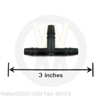 Walker Part # 8043-9 : 1/4x1/4x1/4 Tee