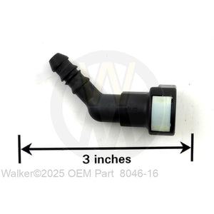 Walker Part # 8046-16 : Quick Connector 5/16 x 5/16-45