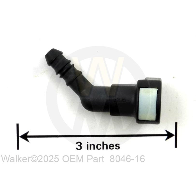 Walker Part # 8046-16 : Quick Connector 5/16 x 5/16-45