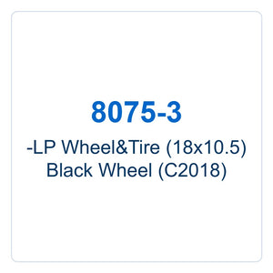 Walker Part # 8075-3 : -LP Wheel&Tire (18x10.5) Black Wheel (C2018)