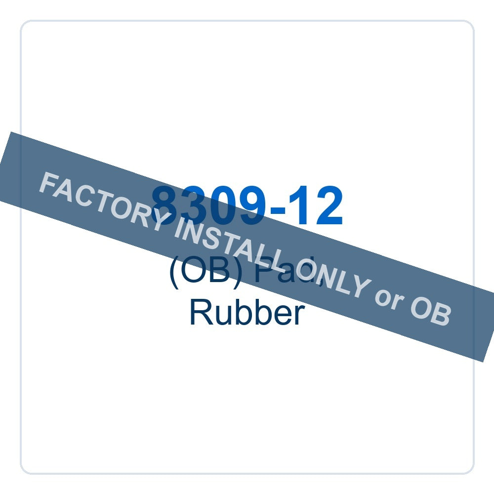 Walker Part # 8309-12 : (OB) Pad, Rubber
