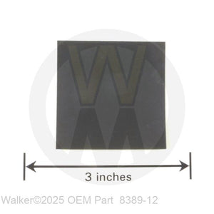 Walker Part # 8389-12 : RUBBER MAT (3x3)
