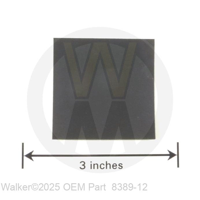 Walker Part # 8389-12 : RUBBER MAT (3x3)