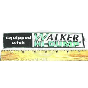 Walker Part # 8400-8 : DECAL, HI-DUMP/LEXAN