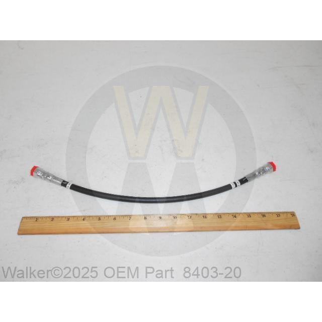 Walker Part # 8403-20 : HYDRAULIC HOSE, VALVE TO PUMP (17-1/2) B/DOWN