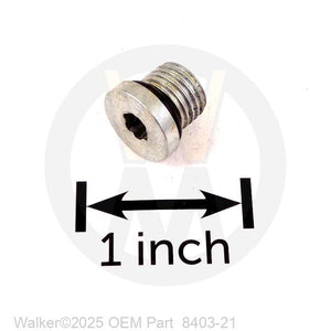 Walker Part # 8403-21 : 7/16-20 HOLLOW HEX PLUG
