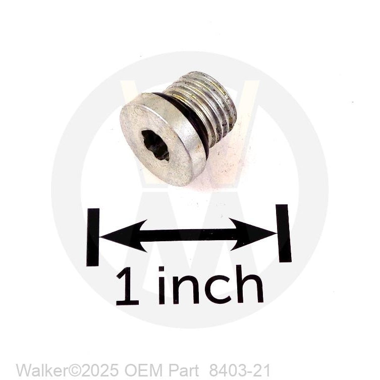 Walker Part # 8403-21 : 7/16-20 HOLLOW HEX PLUG