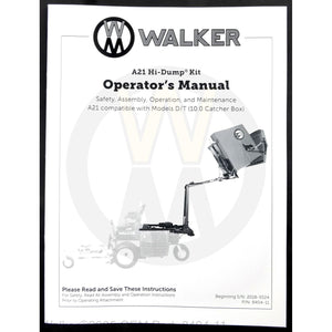 Walker Part # 8404-11 : Operators Manual/A21