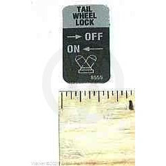 Walker Part # 8555 : (NR) DECAL, TAIL WHEEL LOCK/LEXAN