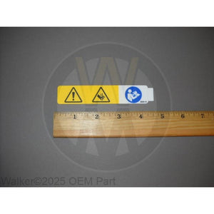 Walker Part # 8600-10 : Decal, Pinch Point/Lexan (Euro)