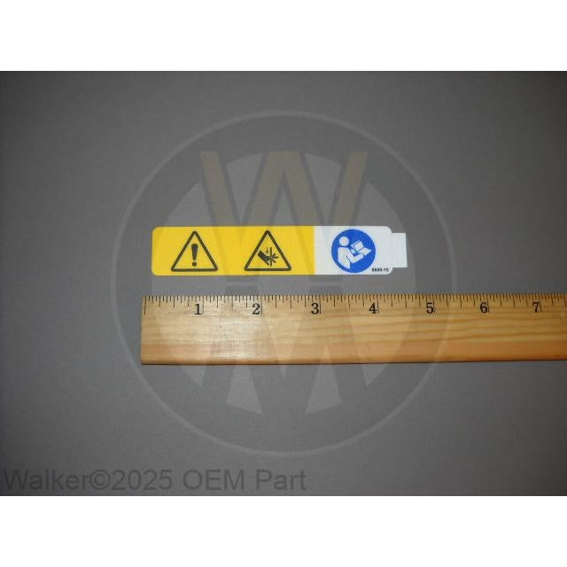 Walker Part # 8600-10 : Decal, Pinch Point/Lexan (Euro)