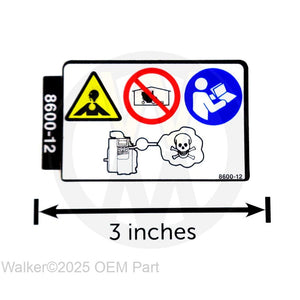 Walker Part # 8600-12 : Decal, Danger Eng Exhaust (Symbolic)