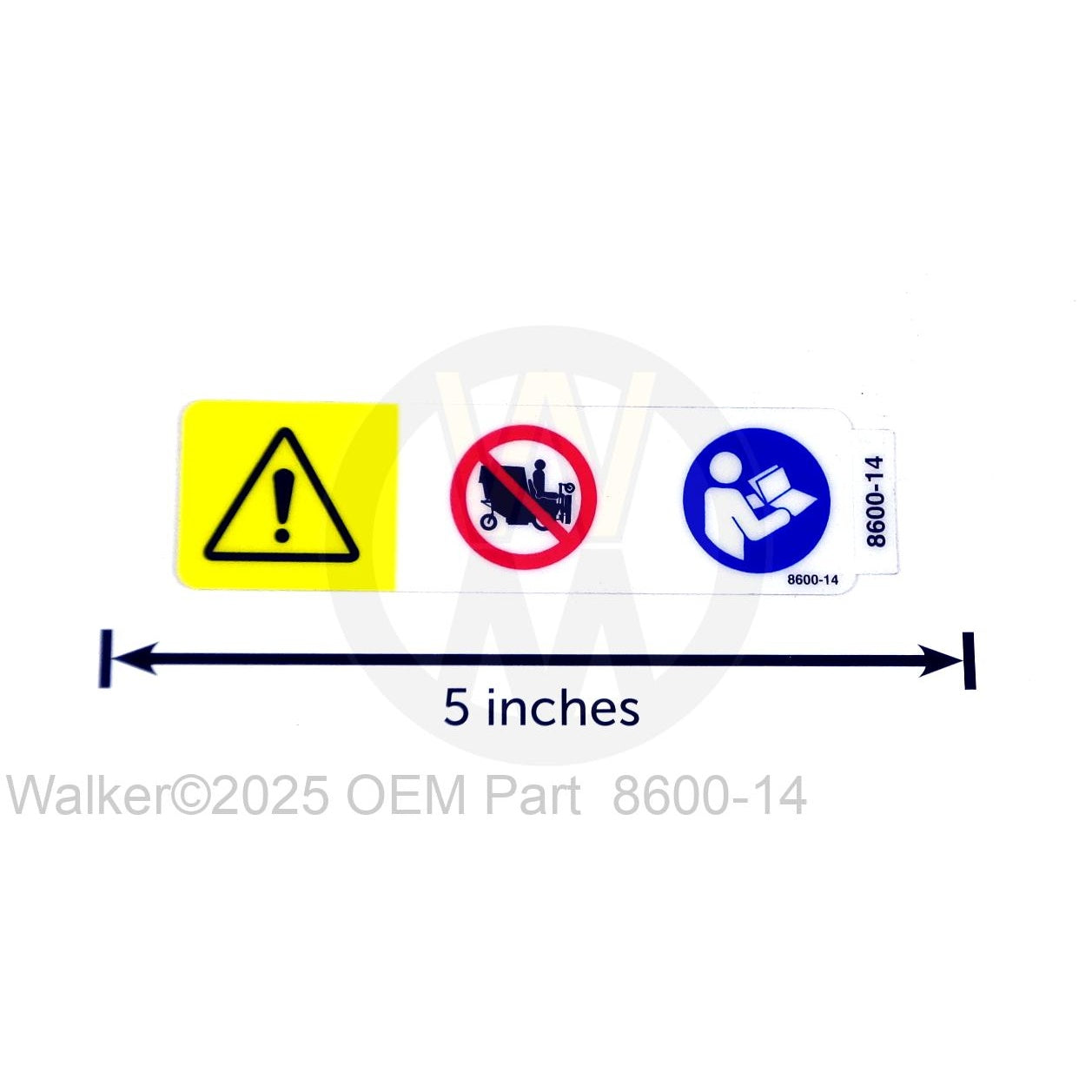 Walker Part # 8600-14 : Decal, Danger Tilt-Up/Lex (Symbolic)