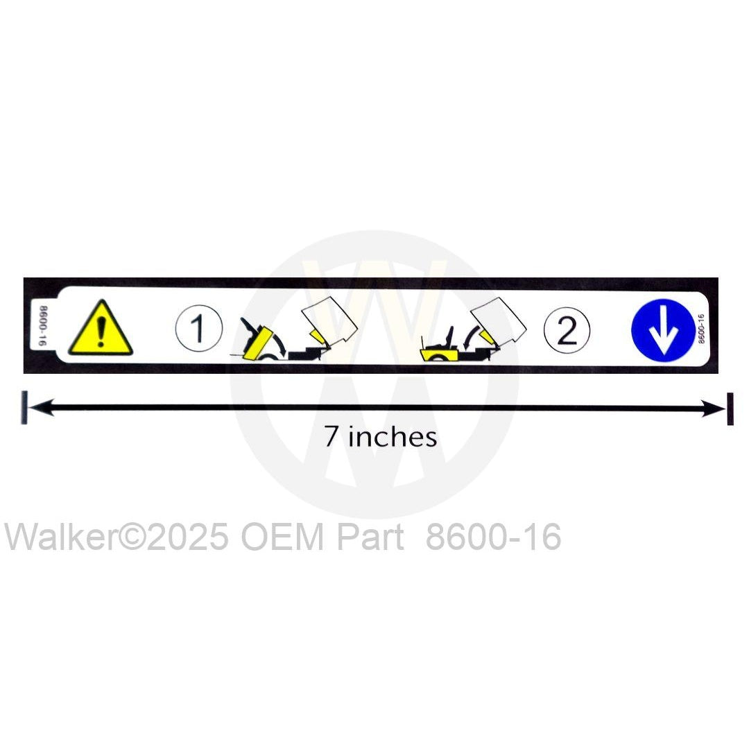Walker Part # 8600-16 : (NR) Decal, Front Body Closure (Symbolic)