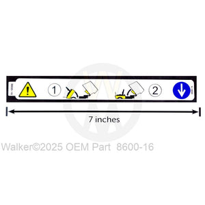 Walker Part # 8600-16 : (NR) Decal, Front Body Closure (Symbolic)