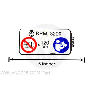 Walker Part # 8600-20 : DECAL,MAX RPM'S/48 (EURO)