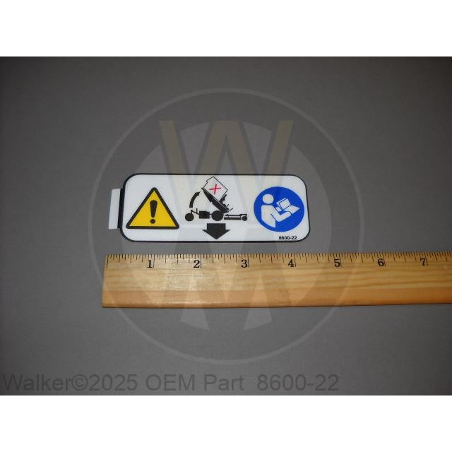 Walker Part # 8600-22 : Decal,Lift Body Here MC (Symbolic)