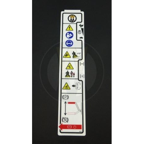 Walker Part # 8600-27 : (NR) Decal,Fender/Clutch LH (Symbolic)