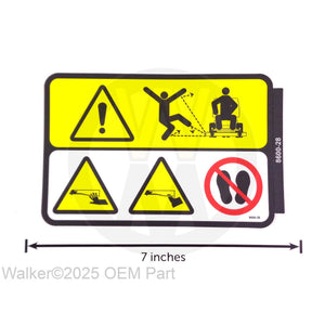 Walker Part # 8600-28 : (NR) Decal,Danger Rota Blade/Lex (Symbolic)