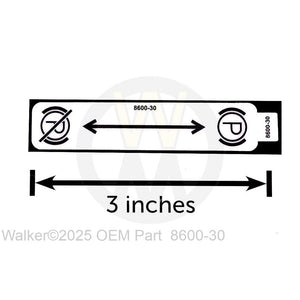 Walker Part # 8600-30 : Decal, Parking Brake/Lex. (Symbolic)