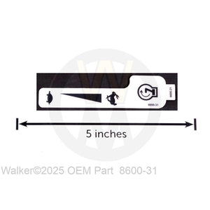 Walker Part # 8600-31 : Decal, Throttle/Lexan (Symbolic)