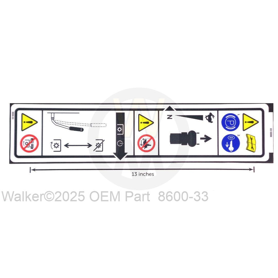 Walker Part # 8600-33 : Decal,Fender/RH(Symbolic)