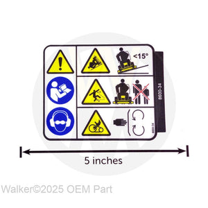 Walker Part # 8600-34 : Decal, Read Manual/Lexan (Symbolic)