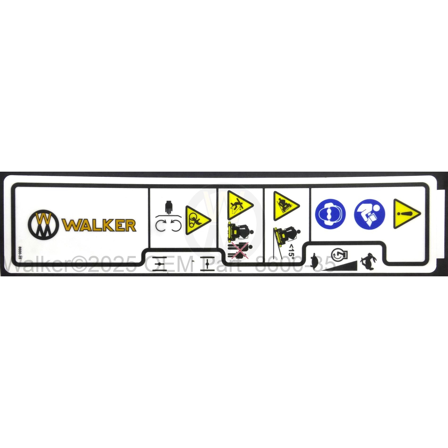 Walker Part # 8600-35 : (NR) Decal, Fender/LH/Lexan (Symbolic)
