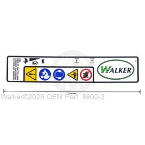 Walker Part # 8600-3 : Decal, Fender/LH/Lexan (Symbolic)