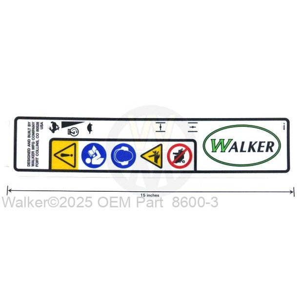 Walker Part # 8600-3 : Decal, Fender/LH/Lexan (Symbolic)