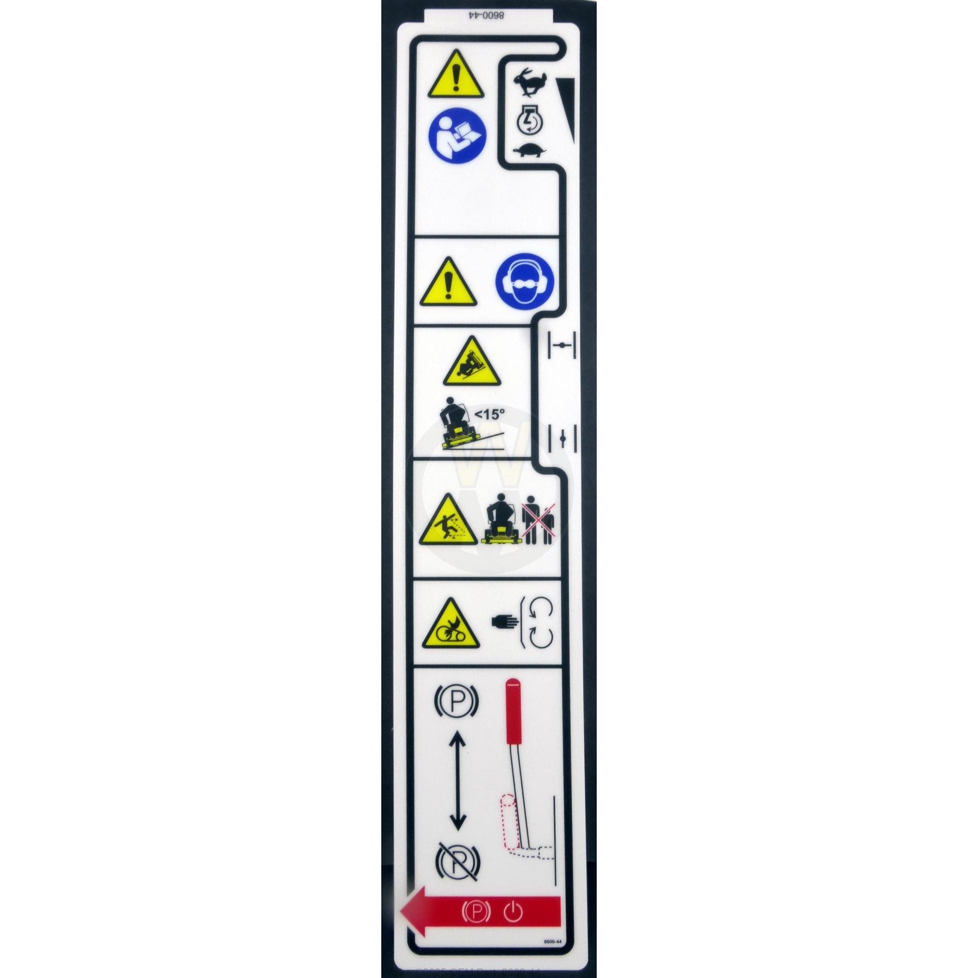 Walker Part # 8600-44 : (NR) Decal,Fender/LH/Lexan (Symbolic)